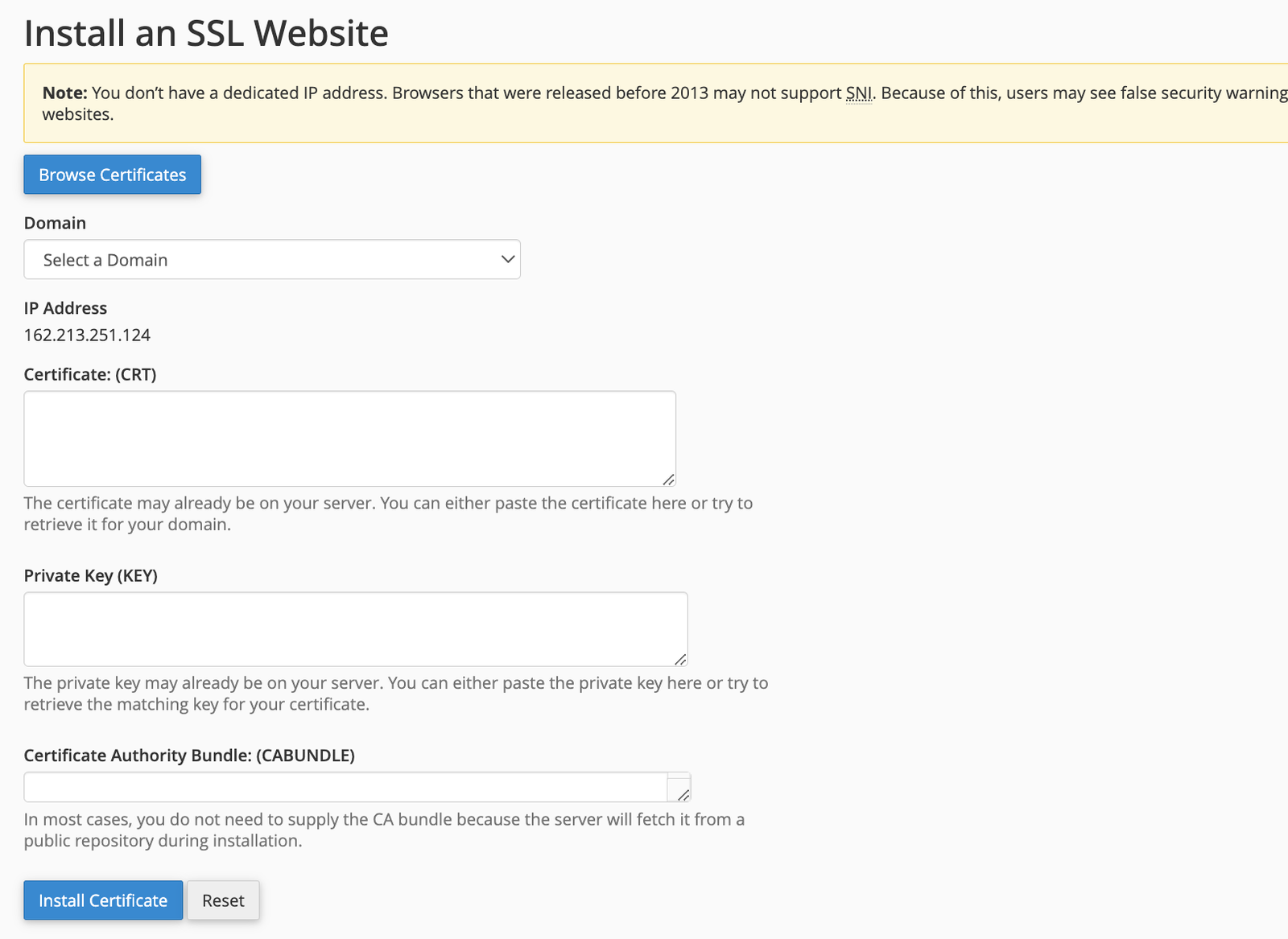 install a free ssl