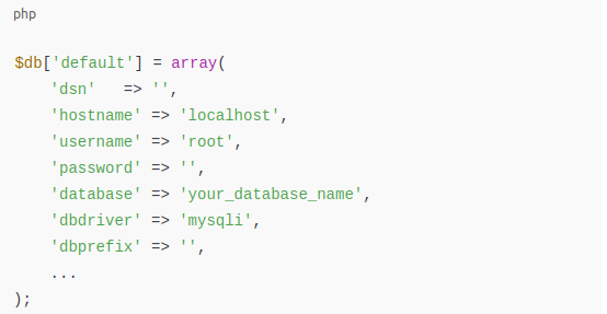 Database Configuration