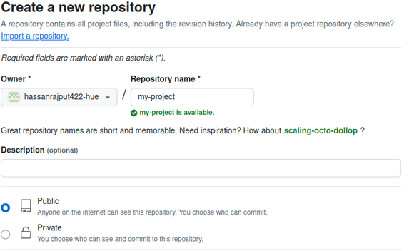 Create a New Repository