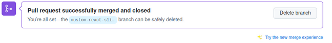 Pull request has been merged successfully