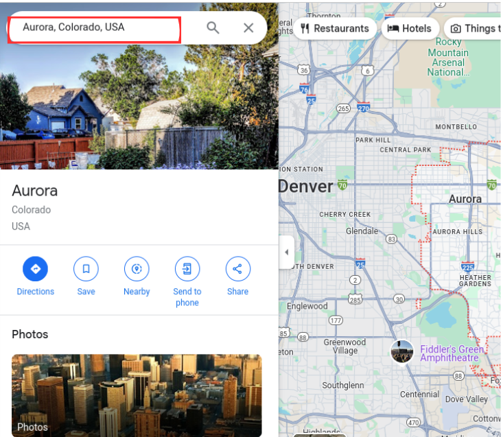 Open Google Maps and Search for Your Location