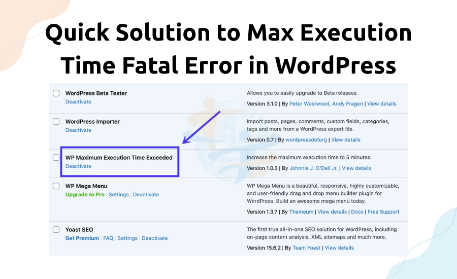 Max Execution Time Exceeded