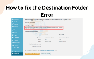 Destination Folder Exist Error