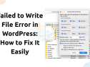 failed to write file