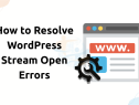 Open Stream Error